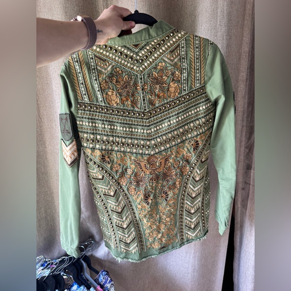 Vintage Spell Panther Olive Green Jacket - Picture 10 of 11